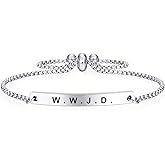 Jzxwan WWJD Bracelet Gifts for Birthday Valentines Day What Would Jesus Do Link Jewelry for Women