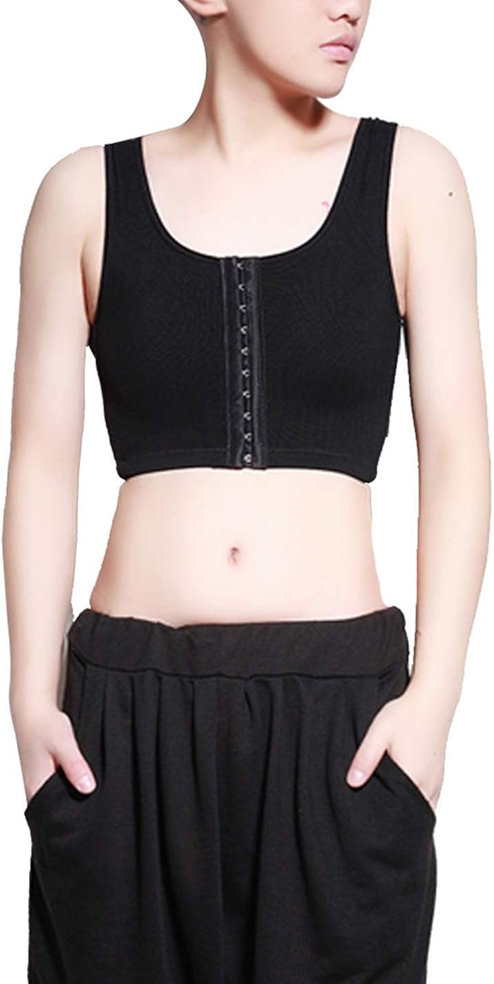 LES MASK Tomboy Chest Binder Trans Elastic Bra Binder con Bretelle