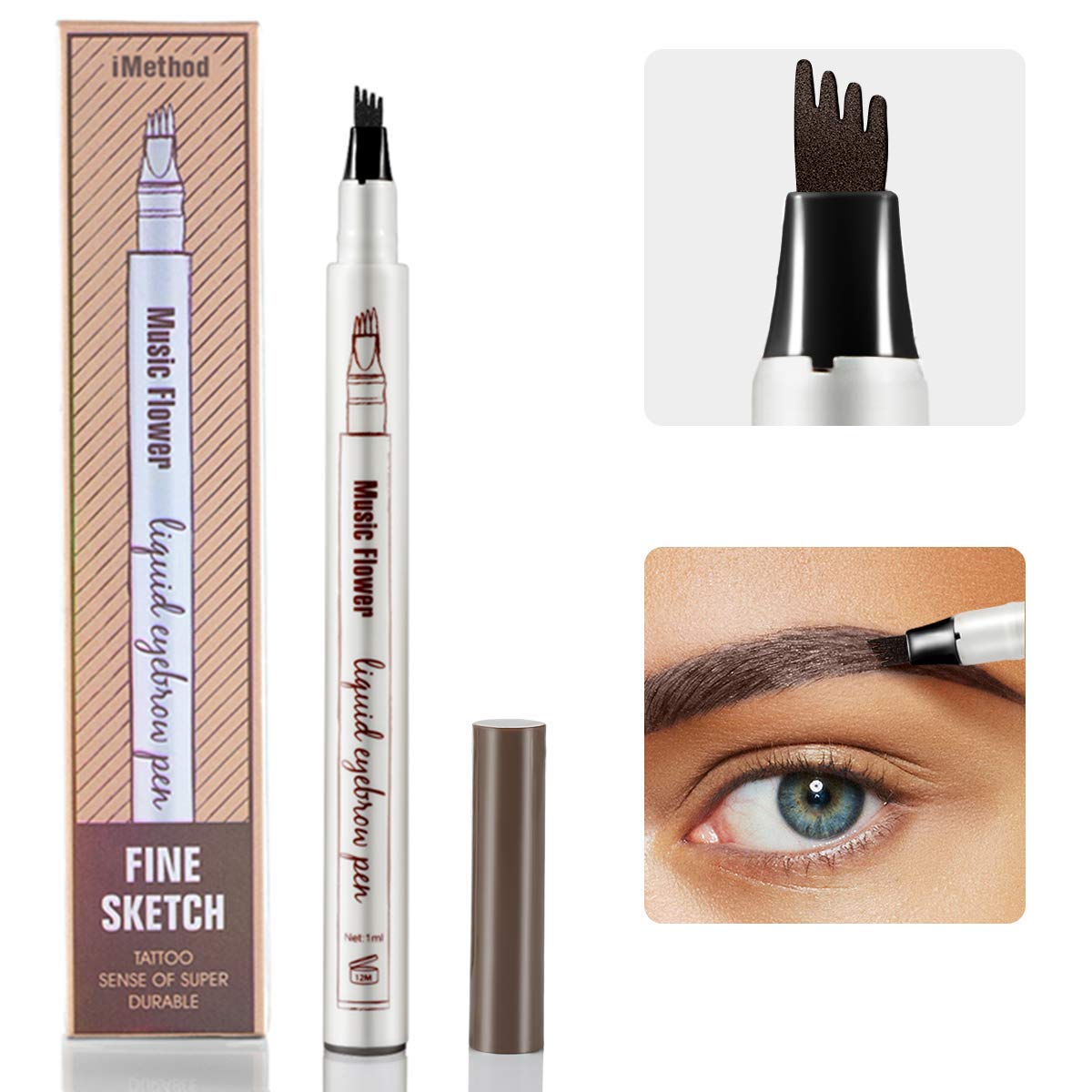 eyebrow pen tattoo microblading micro pencil tip applicator fork natural creates brows looking effortlessly brow makeup stays waterproof eyebrows tattoos