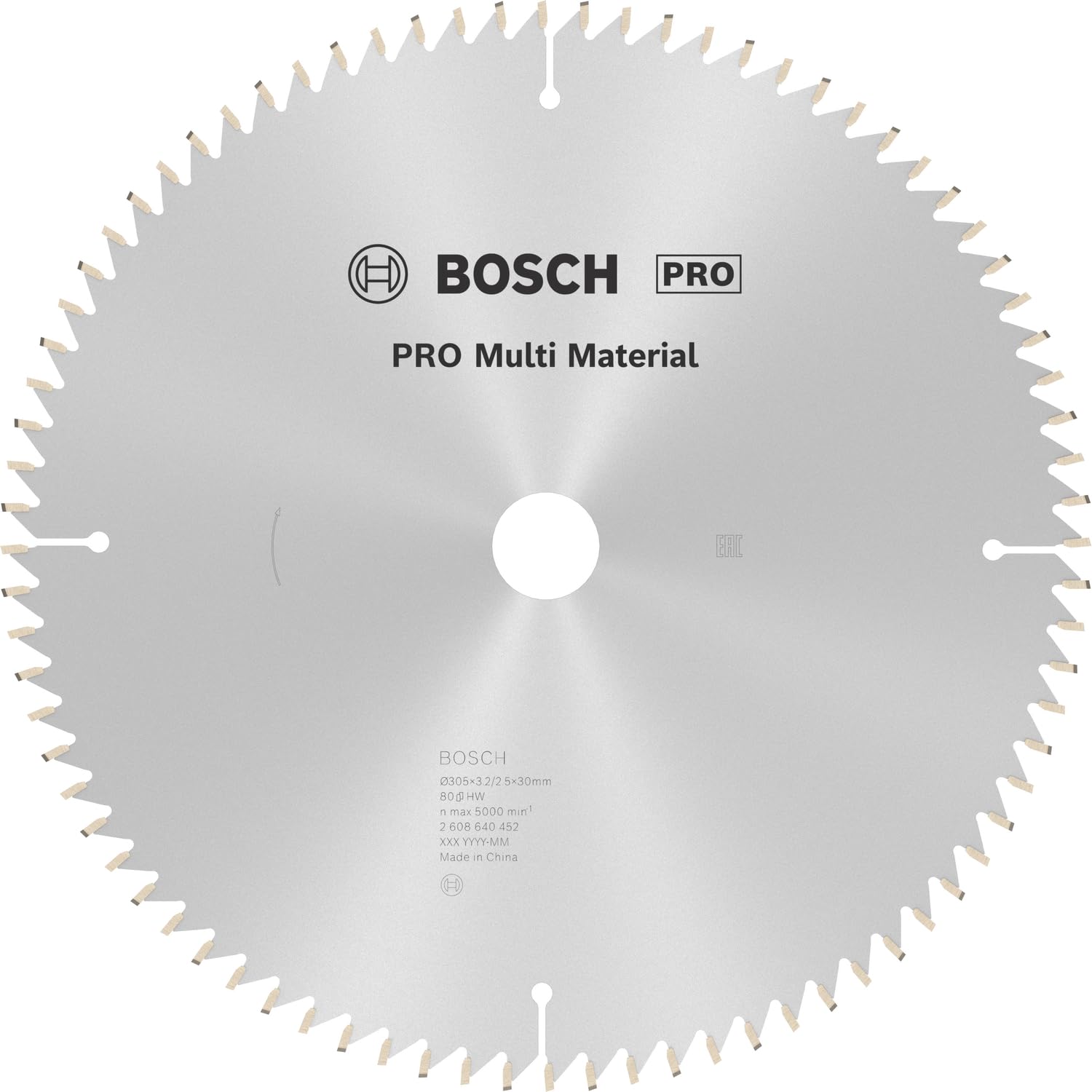 Bosch 1x PRO Multi Material Circular Saw Blade for Corded Mitre Saws (for Aluminium, Plastics, Ø mm, Professional Accessory Mitre Circular Saw)