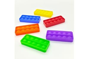 Anemeeoke Ten Frame Pop Board, Fidget Toys for Classroom, Quiet Sensory Toys Bubble Poppers, Pop for Counting Math, Focus Tools for Kids, Montessori Educational Toy Gift for Kindergarten (Set of 6)