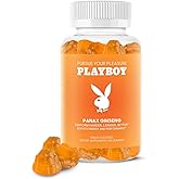 Playboy – Ginseng Gummies (60 Count - Peach Flavored) - Perform Harder, Longer, Better - Panax Ginseng Supplement Gummy for Men and Women - 100% Natural, Vegan Non GMO Ginseng Root 6:1 Extract