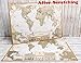 Antique Edition Gold Scratch Off World Map, Very Detailed -10.000 Cities Big Size-35x25 Inches, US States Outlined, Unique Tool Set, Glossy Finish Travel Map. Perfect for Travelers by MyMap