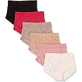Warner's womens Blissful Benefits Dig-free Comfort Waistband Microfiber Brief 6-pack Rs9046w