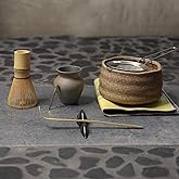 8Pcs Traditional Japanese Matcha Tea Set - Matcha Tea Ceremony Kit with Whisk, Bowl, Sifter, Scoop, Scoop Holder, & Cleaning Brush for Matcha Lattes & Ceremonial-Grade Japanese Tea
