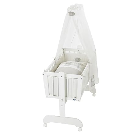 Alvi Bettset für Wiege Wiegenset 3-teilig Giraffe beige 882-6