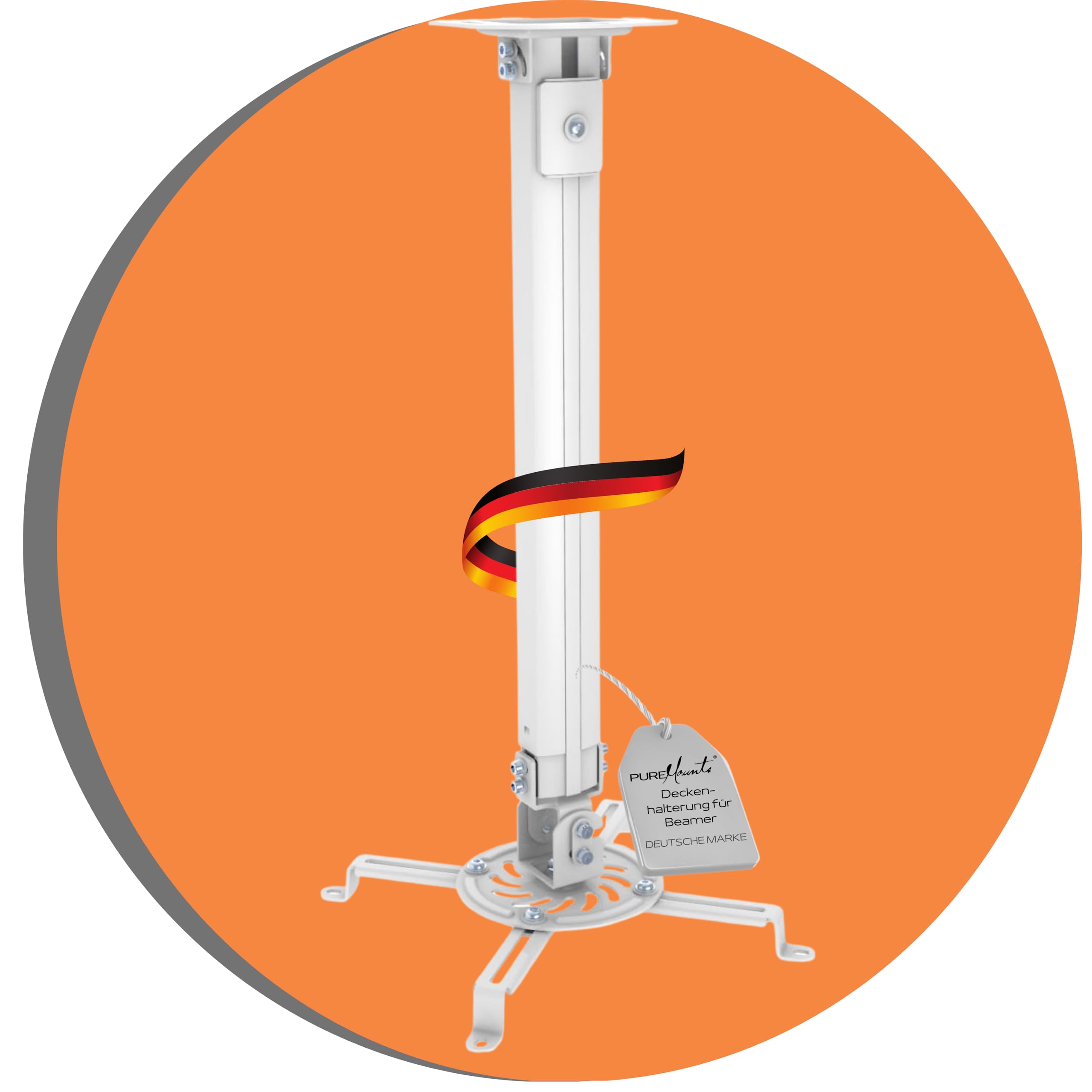 PureMounts Ceiling Mount for Projector White