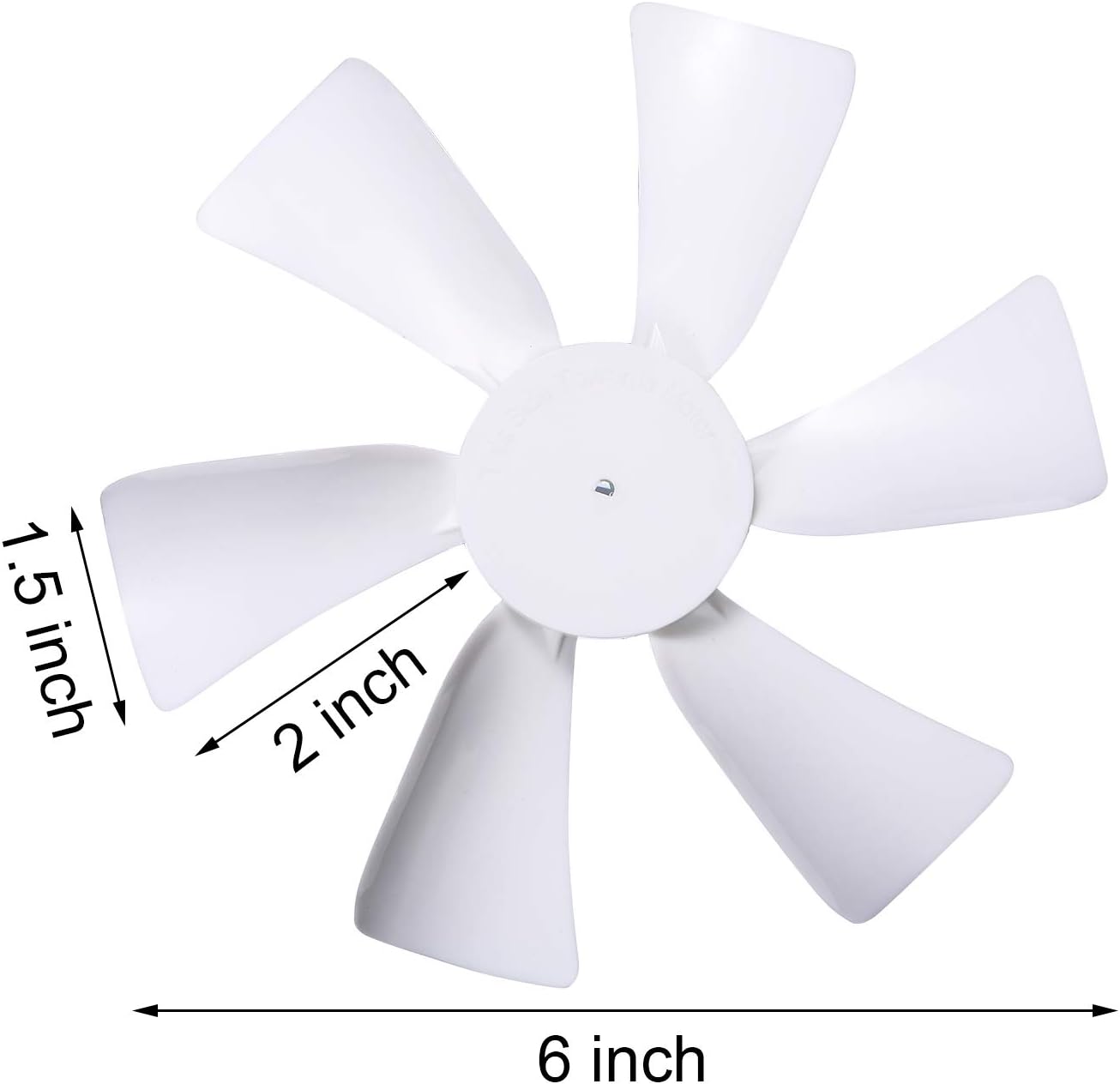 6" Replacement White Vent Fan Blade with 12V D-Shaft RV Vent Motor: Automotive