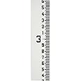 AdirPro 4" Wide Stream Gauge - Heavy Duty Staff Gauge - All Weather Gauge - Water Depth Gauge - Flow Meters (100ths/10ths/feet) (0-4')