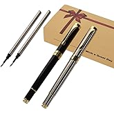 iMeaniy Luxury Ballpoint Pen Writing Set,Elegant Fancy Pens for Signature Colleague Students Boss,Executive Nice Pens for Business Birthday with Gift Box,2 extra 0.5 mm refill(2 pens)