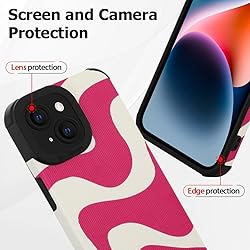 Wlxee Compatible iPhone 14 6.1 "2022 Wave Pattern