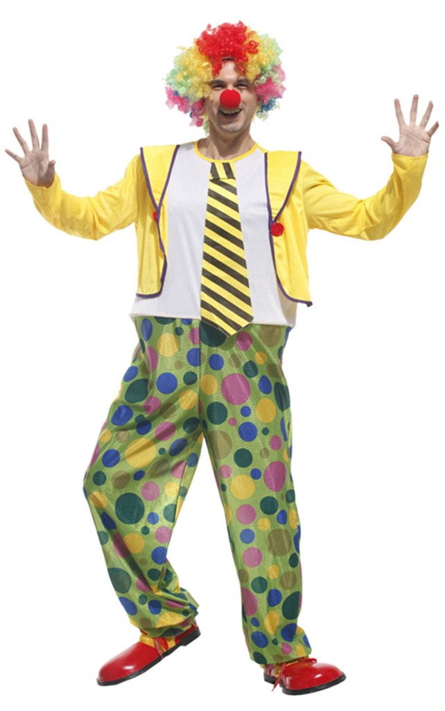 La Vogue Adult Fancy Dress Costume Clown Jumpsuit Men Women Outfit