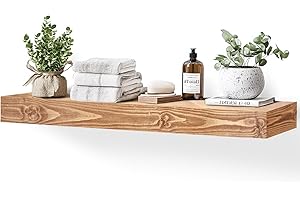 YLYHSST 48x3x7in Solid Wood Floating Shelf – Wood Natural Wall Mounted Fireplace Mantel Shelf – Heavy Duty Decorative Fireplace Mantel for Living Room, Kitchen, Bathroom, Bedroom