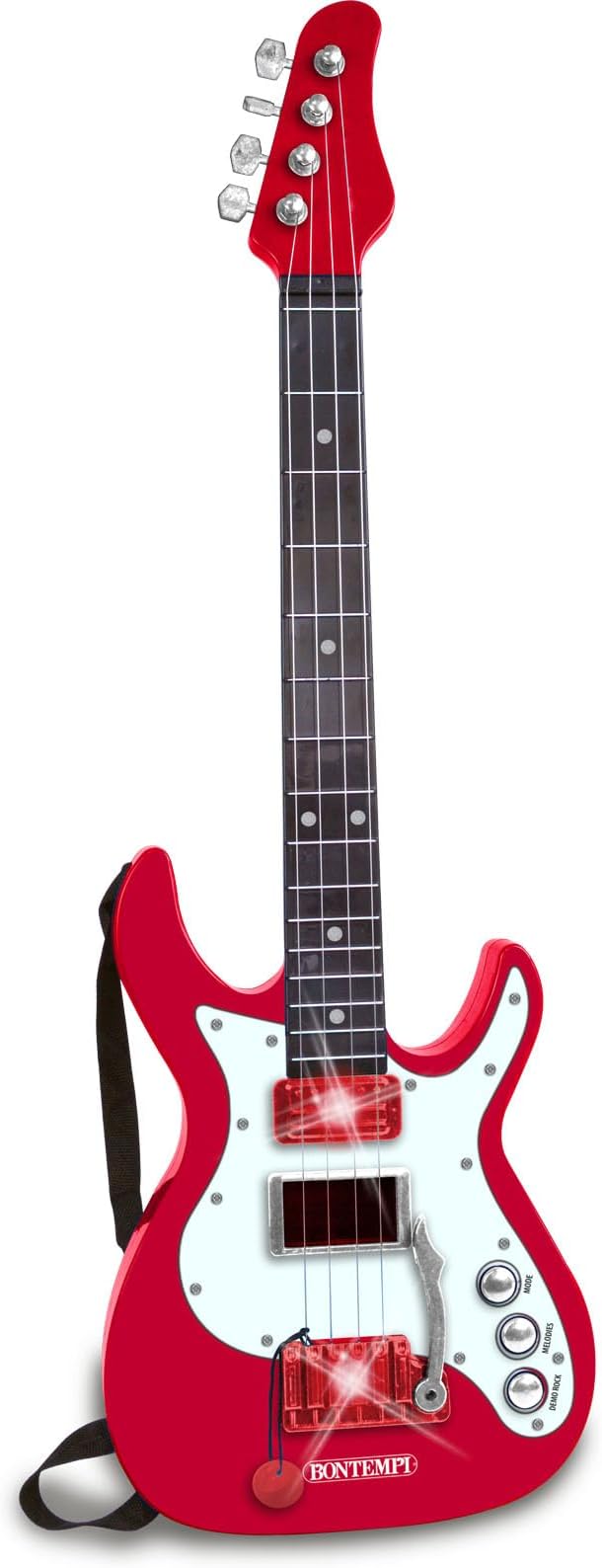 Bontempi Electric Guitar for Kids with Strap - Realistic Sound, 6 Metal Strings