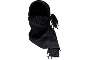 M MCGUIRE GEAR Shemagh Tactical Scarf, Middle Eastern Desert Hood, Bandana, Keffiyeh, Military Style, 100% Cotton, 42" x 42"