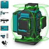 Takamine 16 Line Green Laser Level Pro,4x360 4D Cross Line for Construction | Self Leveling Lazer Leveler Tool,4x360&deg; Vertical and Horizontal Laser,Pulse Mode,Remote Control,Ceiling/Floor Leveling,Tiling