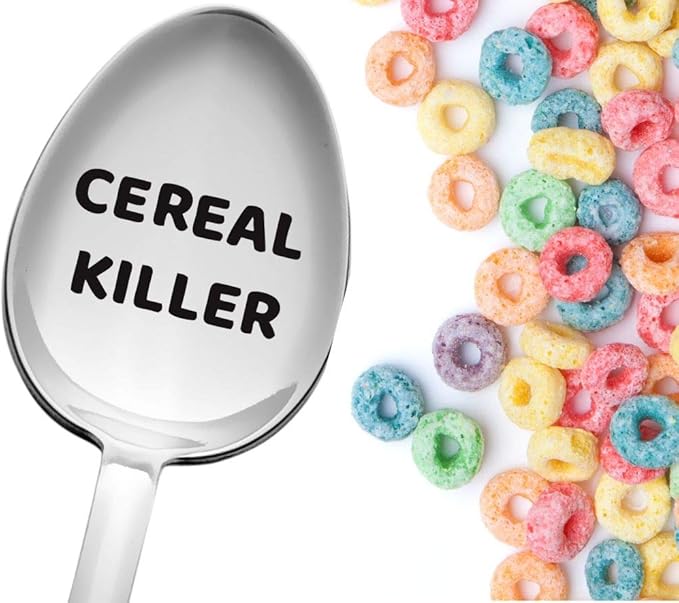 Cereal Killer Spoon by Weenca Engraved Large Cereal Spoon
