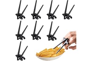 8 Pcs Finger Chopsticks,Snack Chopsticks,Snack Chop sticks For Clean Hands,Suitable For Eating Snac ks While Gaming(Black)