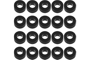 Briny River 20pcs Track Car Silicone Rear Tires Compatible with Aurora AFX H.O. Scale Slot CAR AFX Black 12mmx6mm