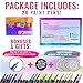 28 Paint Pens - Paint Marker Pens, Water Based Colors for Kids Adults, Sun and Water Resistant Fine Point, Paint on Rock, Wood, Glass, Ceramic, Metal, Clothes, Skin, Almost All Surfaces
