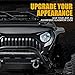 Xprite Matte Black Front Grille, Gladiator Vader Grid Grill Overlay Cover For 1997-2006 Jeep Wrangler TJ LJ