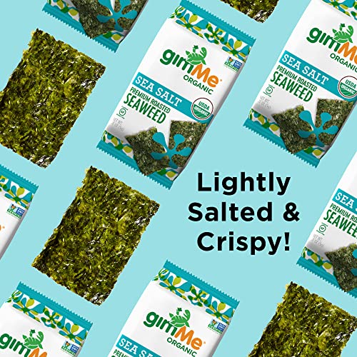 gimMe Organic Roasted Seaweed Sheets , Great Source of Iodine and Omega 3’s Healthy OnTheGo