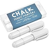 [2 Pack] Fabric Chalk Markers for Sewing and Quilting - Refillable Chalk Pencils - White Sewing Chalk for Fabric for Easy and