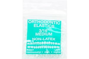 JMU Orthodontic Elastics 3/16 Medium 4.5oz 100 pack Intraoral Elastic Bands Latex Free Dental Rubber Bands Made in USA