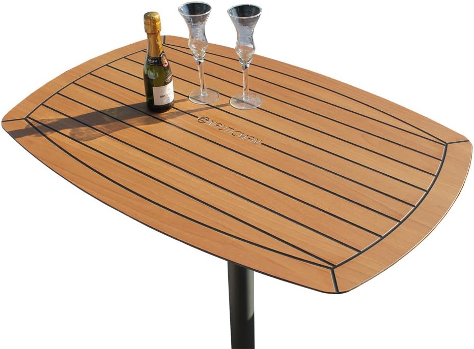 Nauticman® Cockpit Boat Table Top 60 CM x 90 CM Rounded Classic Teak