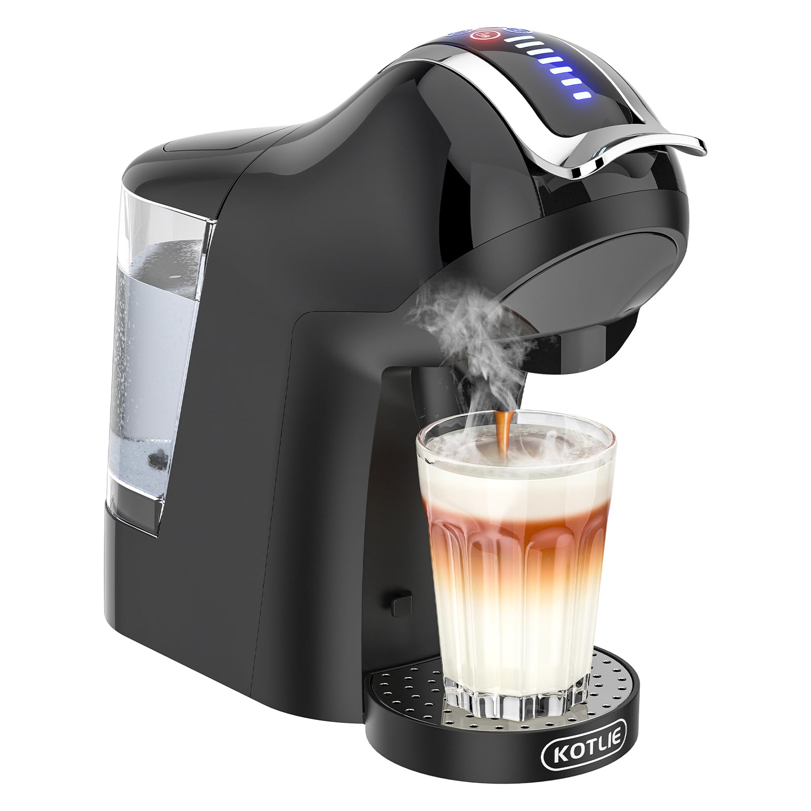 Photo 1 of Hot&Cold brewing Single Serve Coffee Maker for K*eurig K*cup, Small Espresso Coffee Machine for D*olce G*usto/N*es Original/Ground Coffee/44mm ESE, adjustable TEMP&Water Volume, 1LRemovable Reservoir