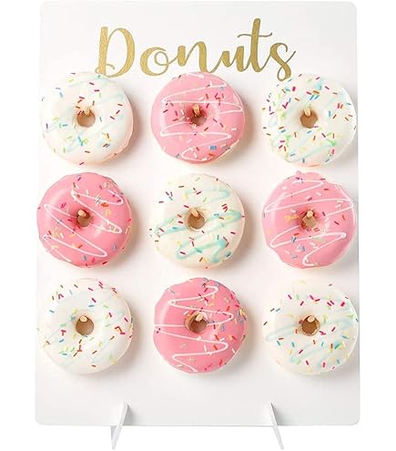 Lot De 2 Présentoirs Muraux En Forme De Donut Pour Fête, Mariage