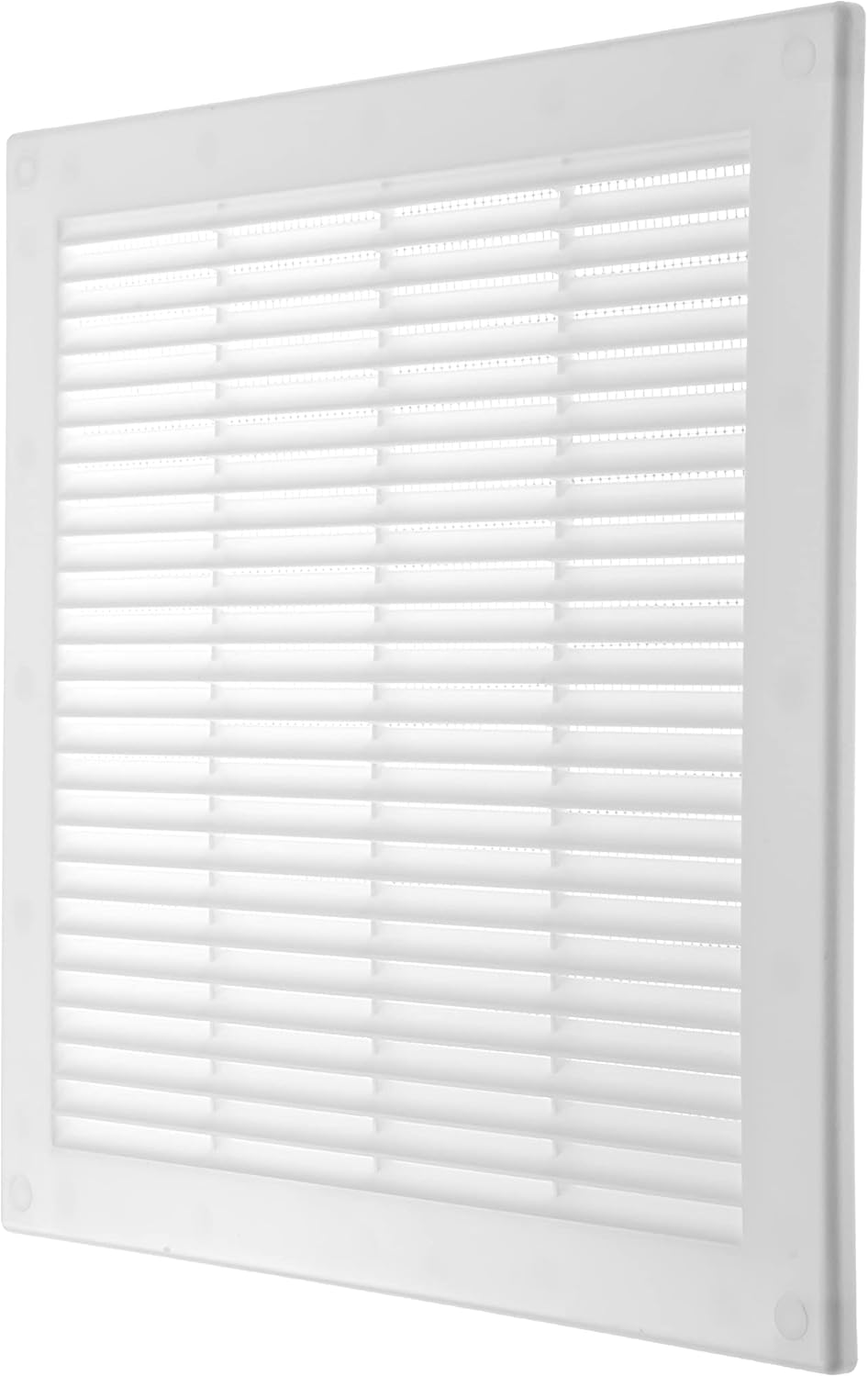 Registers, Grilles & Vents - Vent Systems 10'' x 10'' Inch White Soffit Vent Cover - Flat Square Air Vent Louver - Grille Cover - Built-in Insect Screen - HVAC Vents for Bathroom, Home Office, Kitchen 10x10 Inch