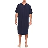 London Polo Mens Nightshirt Short Sleeve Lounge, Sleep Shirt, Mens Sleeping Top