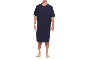 London Polo Mens Nightshirt Short Sleeve Lounge, Sleep Shirt, Mens Sleeping Top