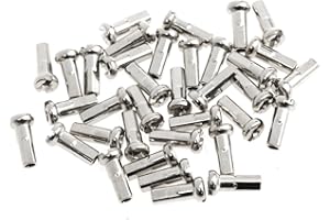 Meuey Lyot Silver Stainless Steel Bicycle Spoke Caps 14G Bike Spokes Decoration 12mm /0.47inch Spoke Nipples Inner Diameter 2