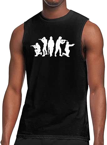 Mens Silhouette Military Army Soldiers Sleeveless T-Shirt ...