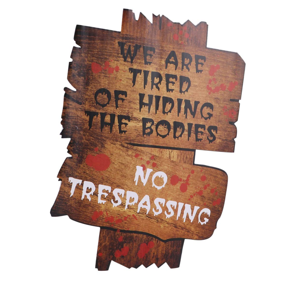 Tomaibaby Halloween Sign Lawn Advertising Board 10.6 Inch Spooky Yard Warning Street Signs Guide Halloween Props for Outdoor Decorations