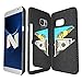 Galaxy S7 Wallet Case With Mirror,Bidear(TM) Samsung Galaxy S7 Case Card Key Slot Holder Kickstand Back Cover,Creative Design for Galaxy S7 5.1 inch-Black