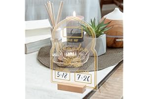 BSHYT Ramadan Mubarak Advent Calendar Arylic Countdown Calendars Home Decor,Write by Hand Eid Decorations/Ramadan Decorations for Home,Ramadan Ornament Kids Gift (B)