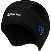 Hikenture Skull Cap Helmet Liner with Glasses Holes, Winter Thermal Cycling Cap for Men & Women, Cycling Hat Beanie