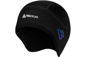 Hikenture Skull Cap Helmet Liner with Glasses Holes, Winter Thermal Cycling Cap for Men & Women, Cycling Hat Beanie