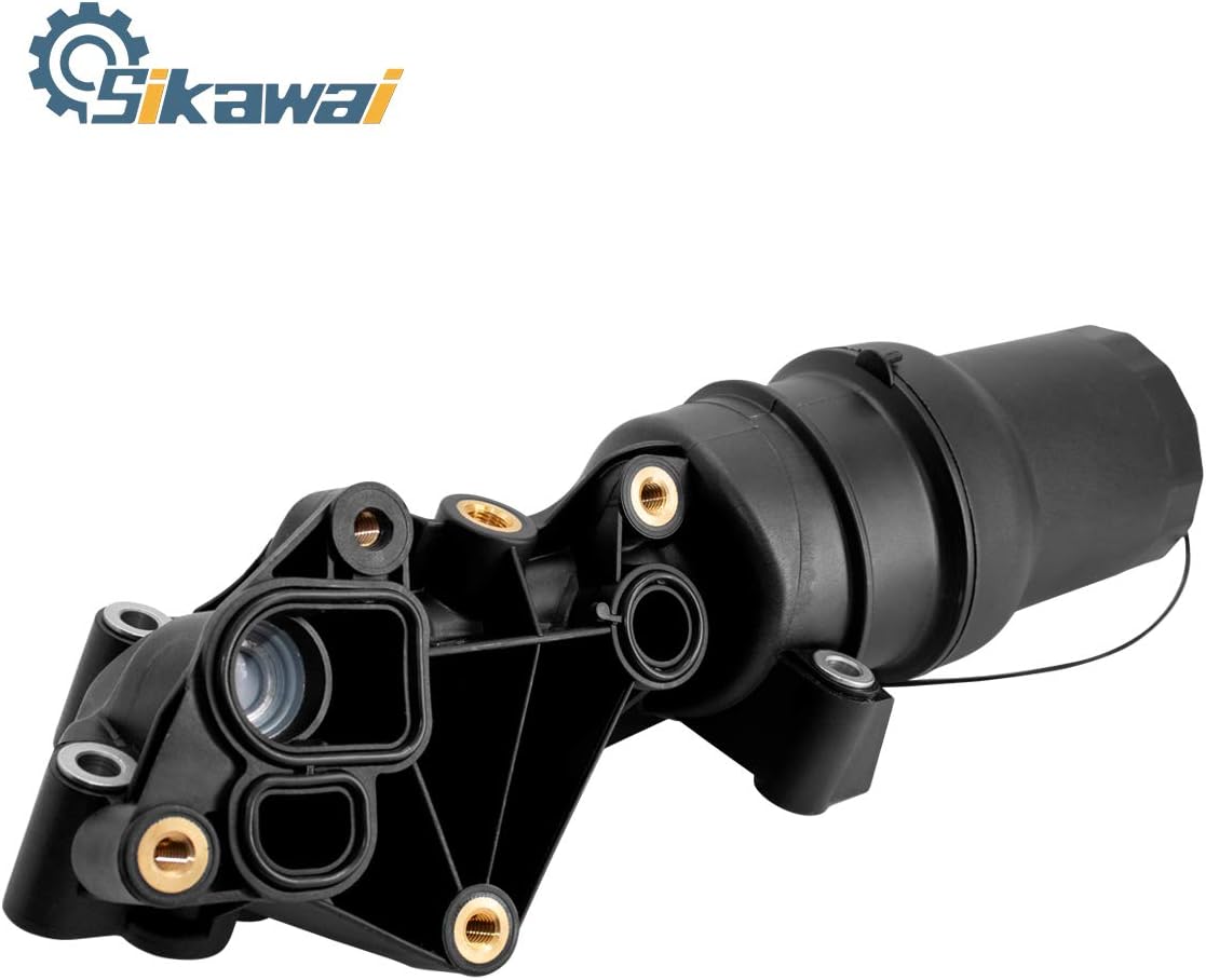 Sikawai 07K115397D Engine Oil Filter Base Housing Assembly Fits for Audi TTRS Mk2,Volkswagen Golf Jetta Rabbit New Beetle Replaces 07K115397B, 07K115397A: Automotive