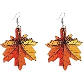 Thanksgiving Earrings for Women Fall Earrings Maple Leaf Accessories Jewelry Gifts Fall Outfits for Women 2025