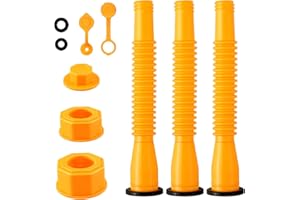 Pinkaty Gas Can Spout Replacement,Gas Can Nozzle,1/2/5/10 Gallon Gas Can Replacement,3 Pack Gas Can Spouts No Leaky, Replacement Gas Can Spout with Flexible Nozzle,Thick Rubber pad,Spout Cover