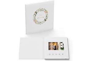 Sourcingbay Wedding Video Album Book | 4.3” IPS Screen, 8GB Memory, Rechargeable Battery | Personalized Digital Gift for Weddings & Anniversaries