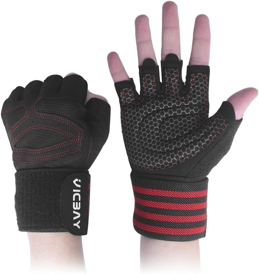 VICBAY Workout Gym Gloves, Ultralight Sport Gloves Training Gloves for Powerlifting, Cross Training, Biking, Fitness, Exercise for Men & Women (L)