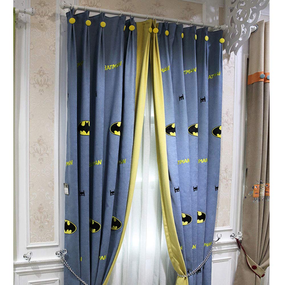 Wylyd Tende Da Cameretta Per Bambini In Cartone Animato Per Tende Oscuranti Camerette Per Ragazzi E Ragazze Ricamate Batman 132 210 Cm Blu 2 Pannelli Decorazioni Per Finestre Tende Per Cameretta