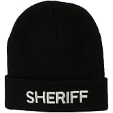 e4Hats.com Sheriff Military Embroidered Long Cuff Beanie