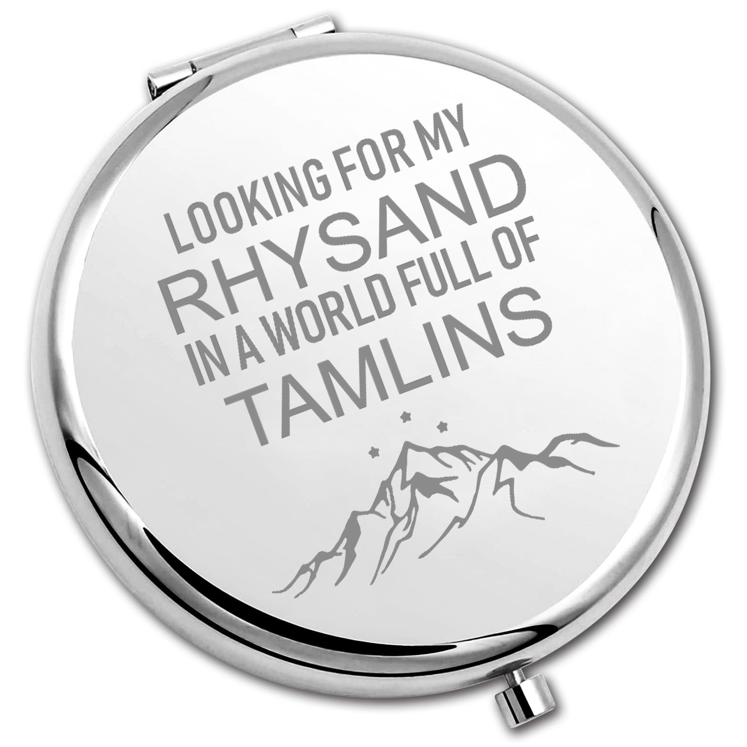 PLITI ACOTAR Compact Mirror Looking For My Rhysand In A World Full Of Tamlins Night Court Pocket Mirror For Book Lover (Rhysand Tamlins CM U)