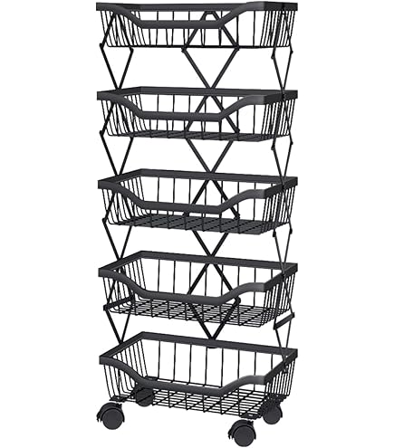 Amazon.com: Newzealkids Fruit Vegetable Storage Basket 5 Tiers